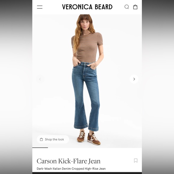 Veronica Beard Denim - Veronica Beard Dark-Wash Kick-Flare Jeans